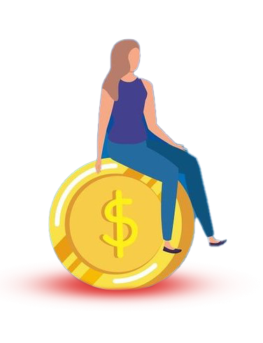 businesswoman-with-coin-cash-money